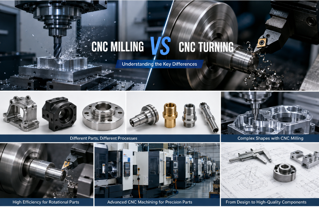 Hvad er forskellene mellem CNC fræsning og CNC drejning?